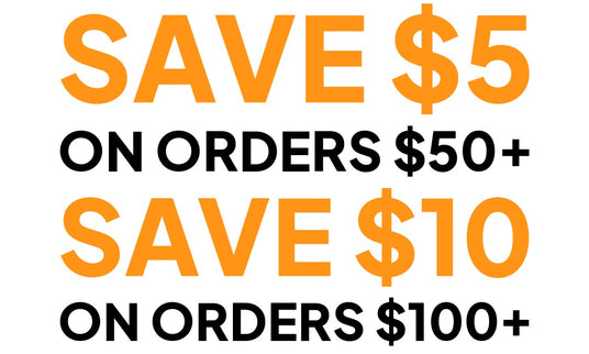 Save $5 on orders $50+ | Save $10 on orders $100+